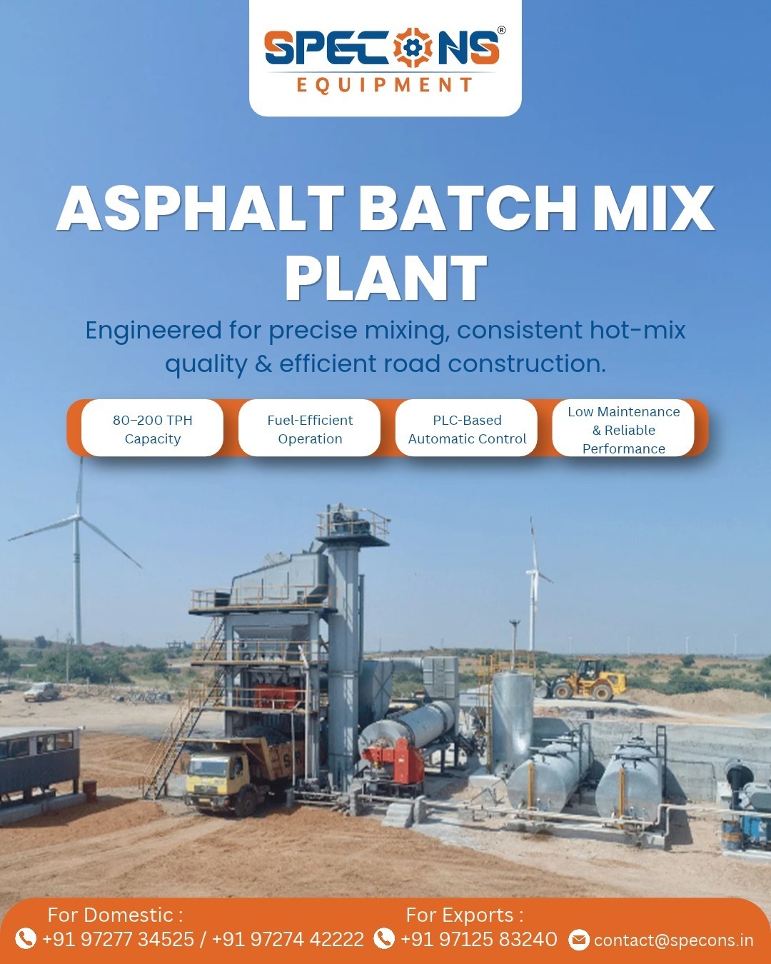 Why Choose an Asphalt Batch Mix Plant Manufacturer in Ahmedabad?