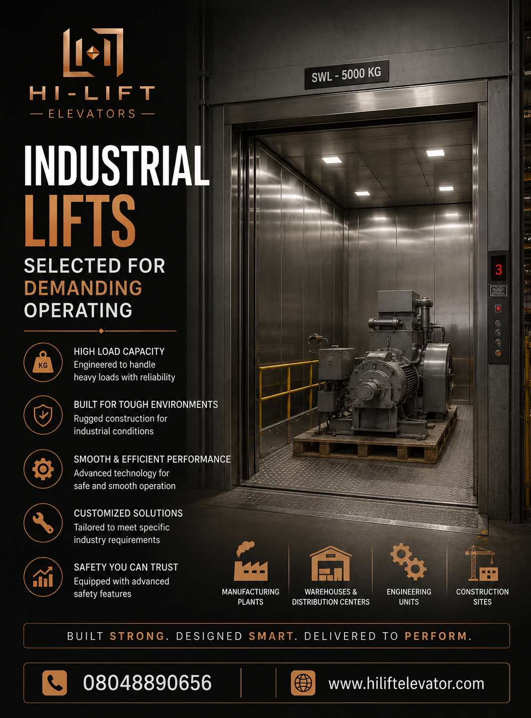 Industrial Lifts Selected for Demanding Operating Conditions