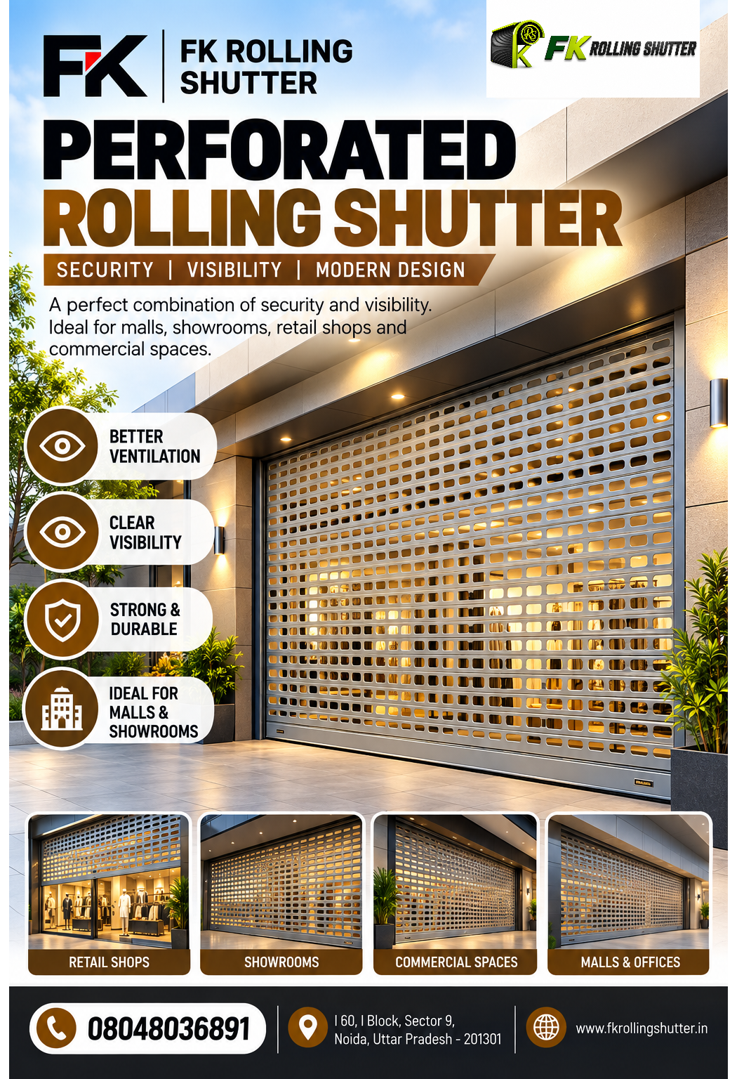 Perforated Rolling Shutter Supplier In Noida Sector 9