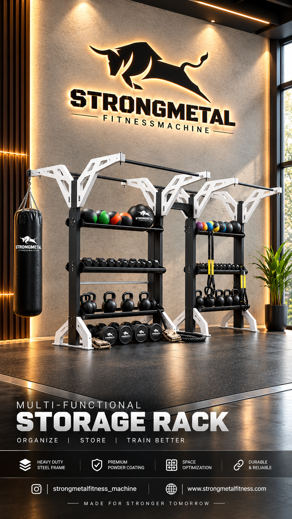 Storage Rack Manufacturer in Sangli, Maharashtra | Gym Equipment Manufacturing | StrongMetal Fitness