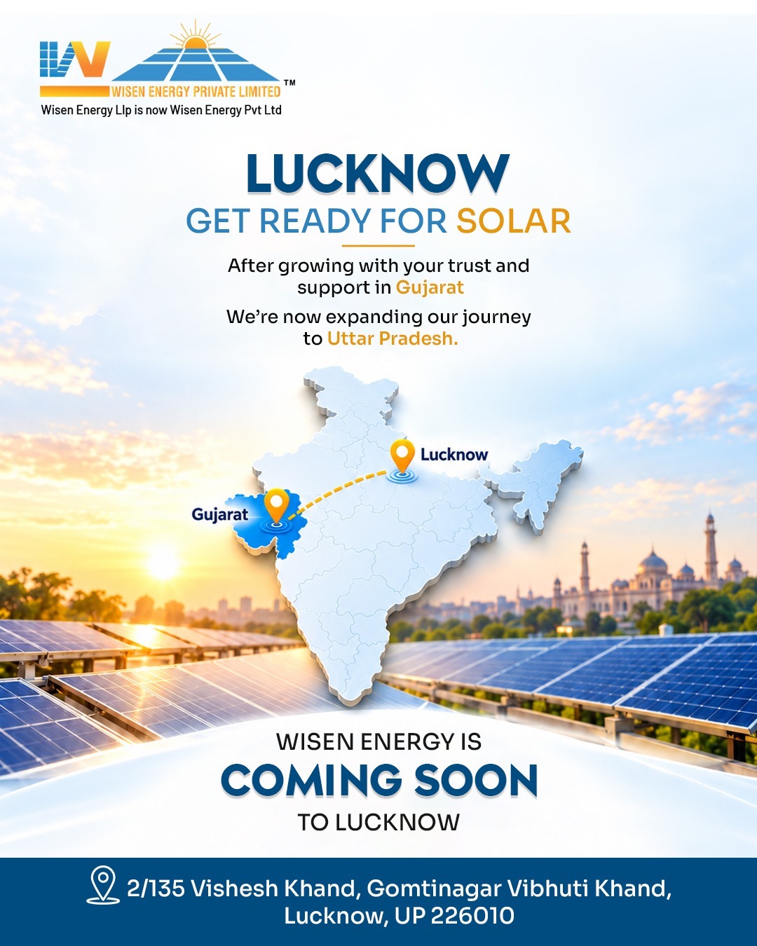 Wisen Energy Pvt Ltd is Expanding to Lucknow