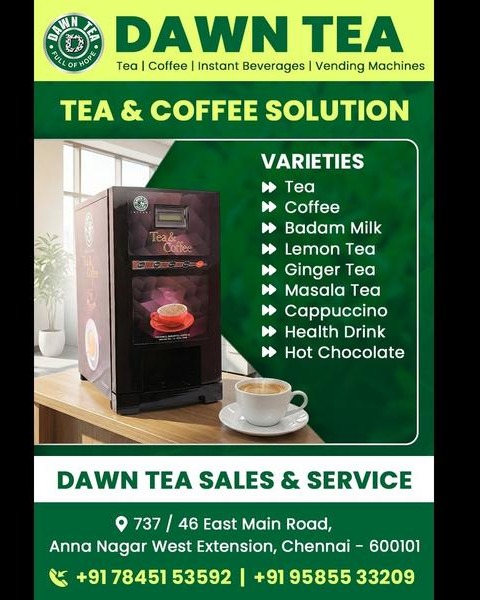 BEST TEA AND COFFEE VENDING MACHINES MANUFACTURERS IN CHENNAI