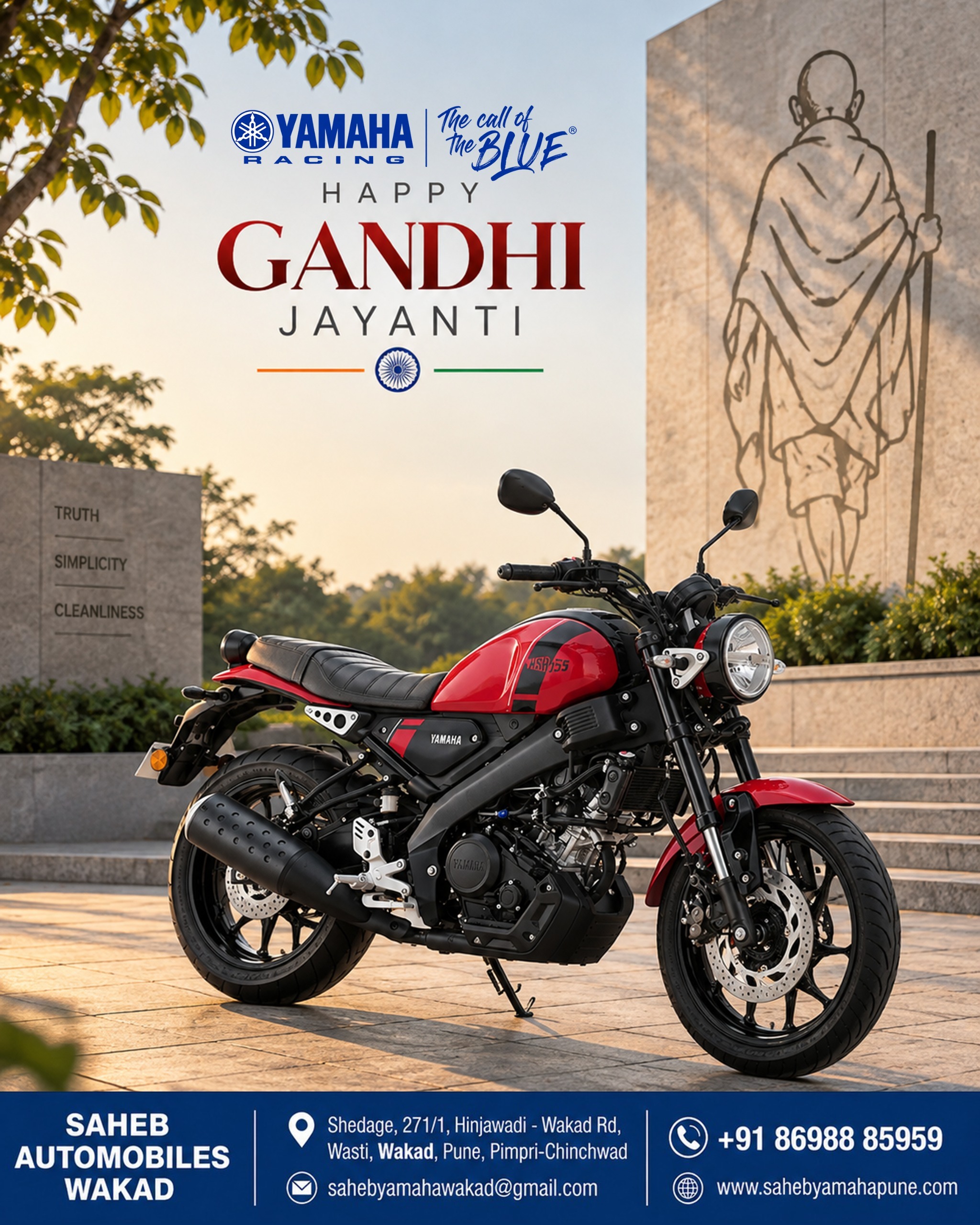 Ride the Blue with Yamaha — Style, Performance & Freedom at Saheb Automobiles Wakad