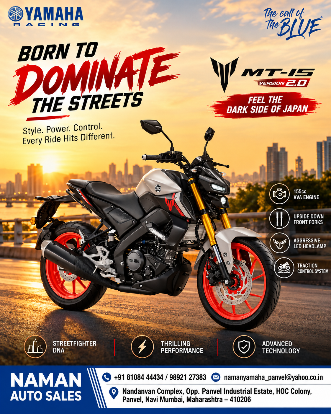 Yamaha MT-15 V2.0 — Born to Dominate the Streets|Naman Yamaha