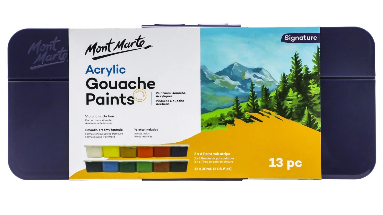 Mont Marte Acrylic Gouache Paint Set Signature 13pc