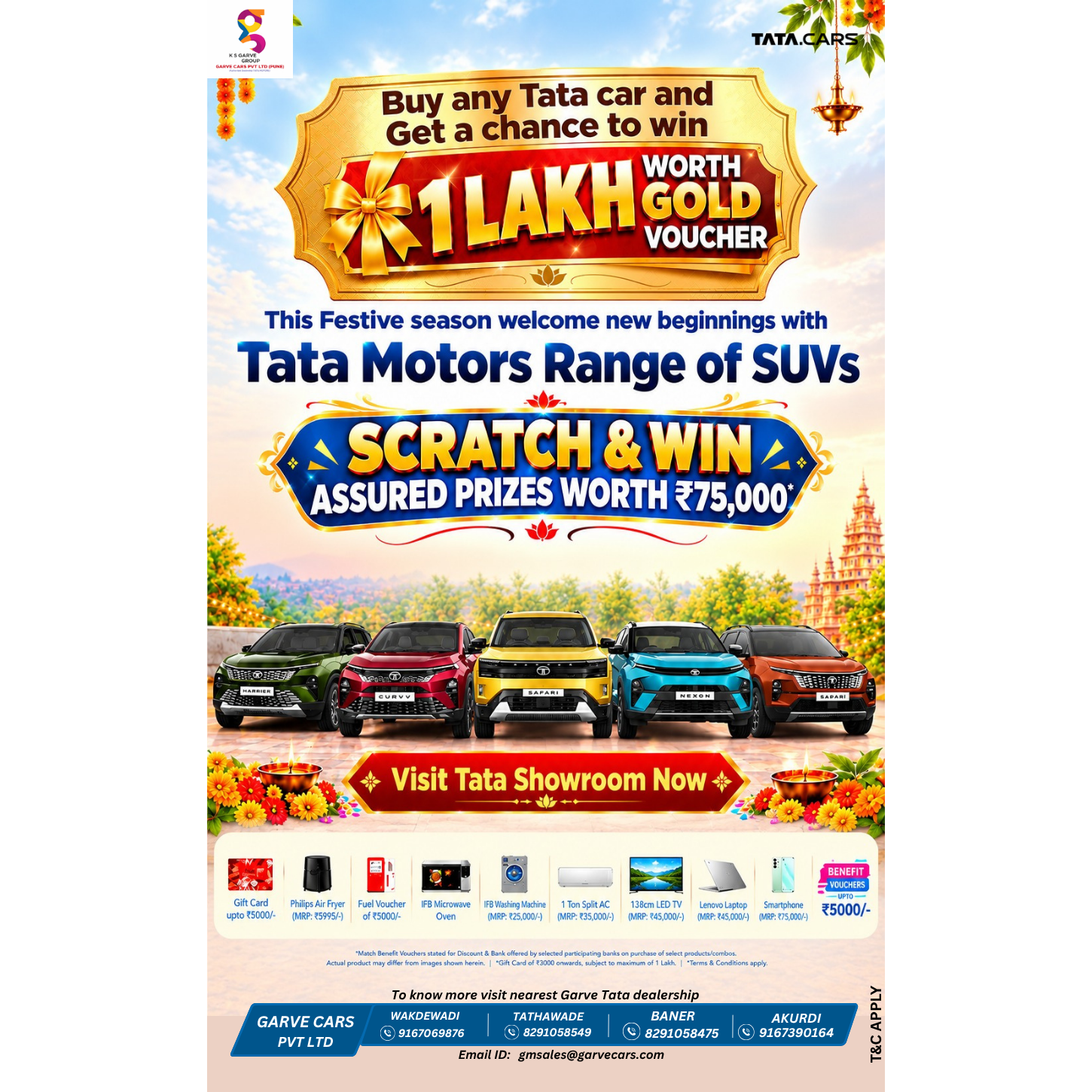 šāØ FESTIVE SEASON SPECIAL FROM GARVE TATA! āØš
This festive season, welcome new beginnings with Ta...