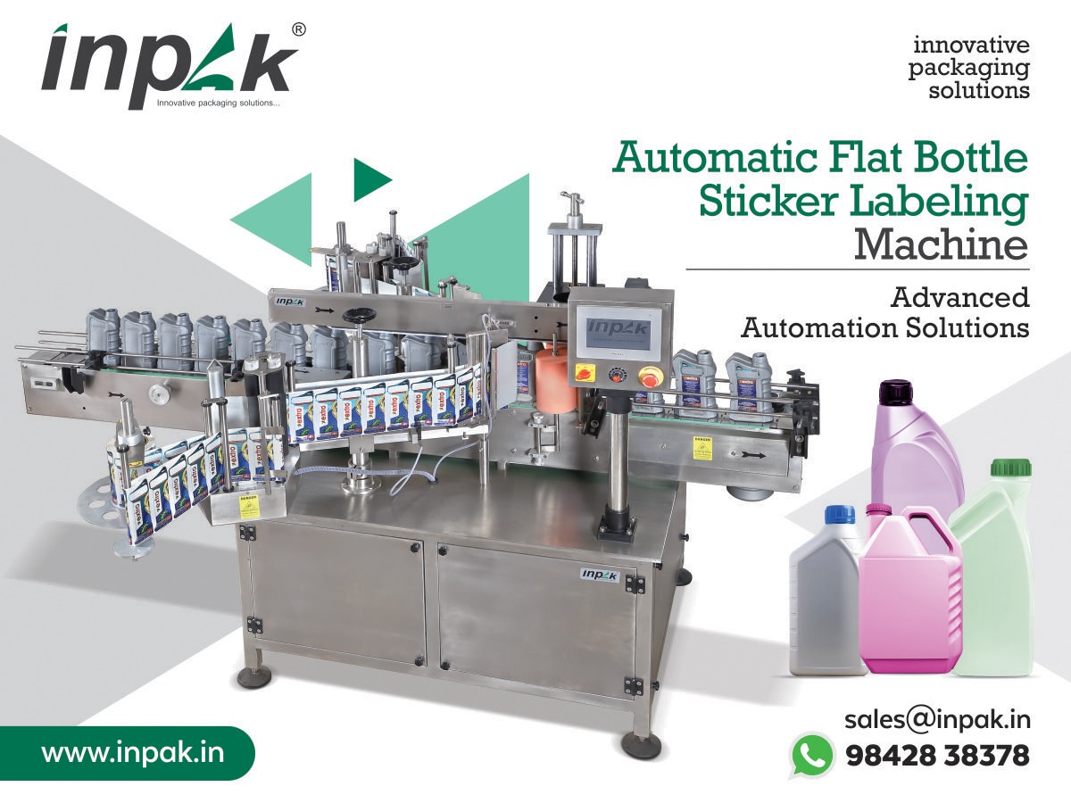 Automatic Flat Bottle Labelling Machine manufacturer in coimbatore