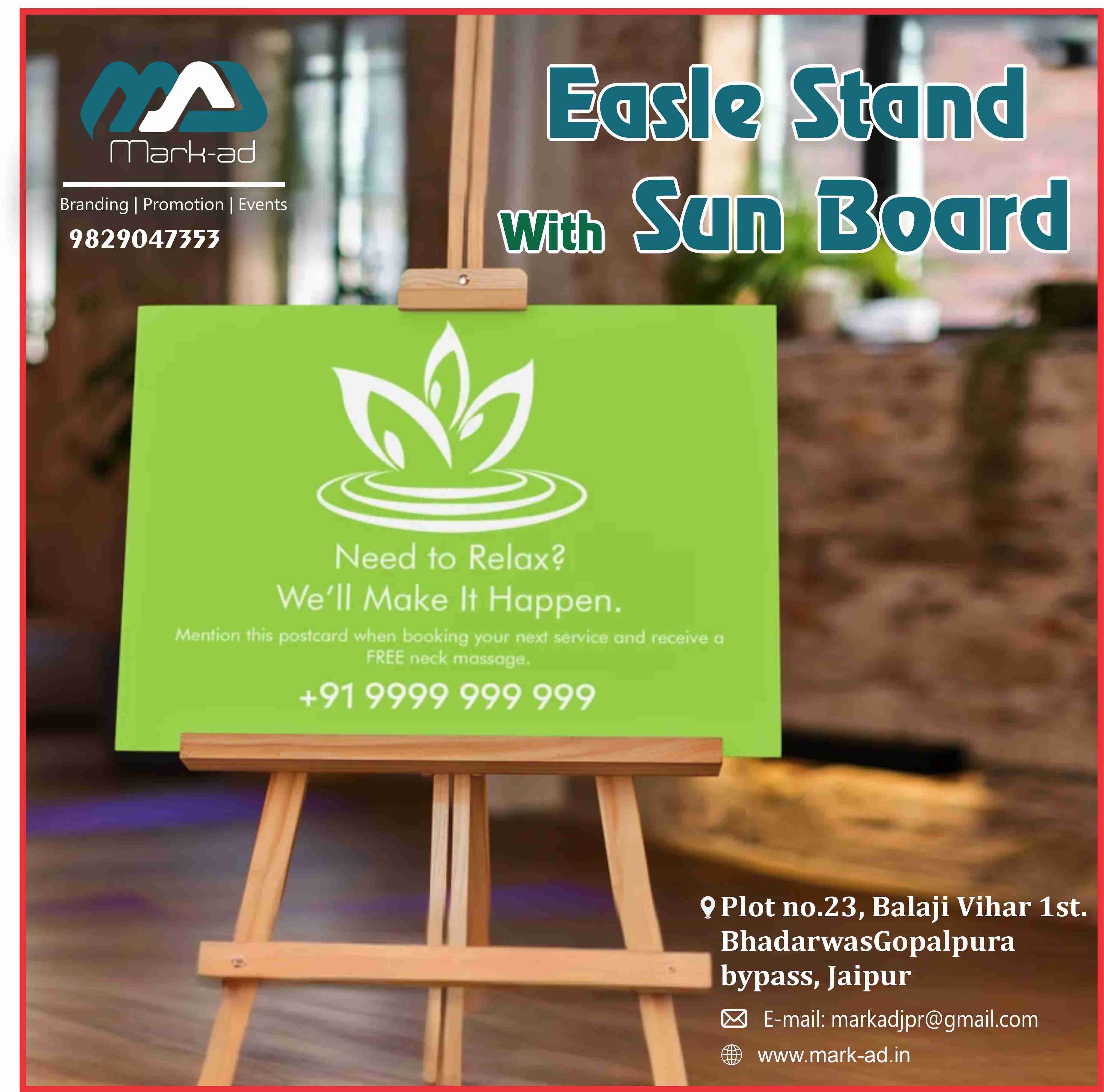 Best Easle Stand With Sunboard Branding in Jaipur rajasthan