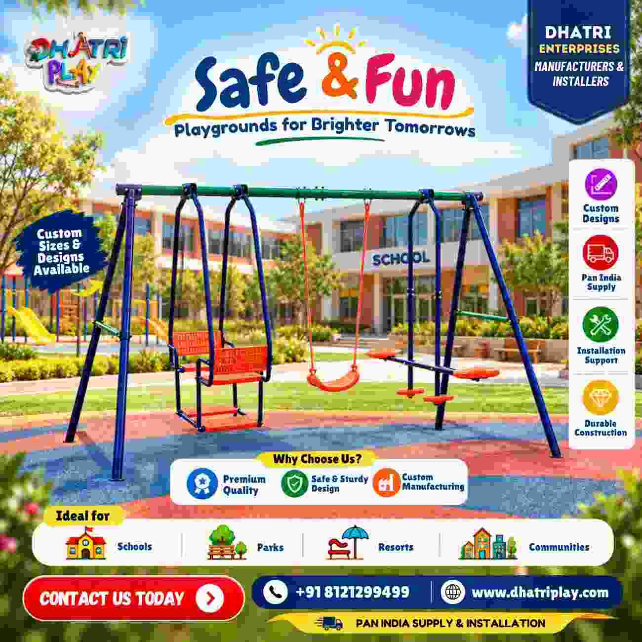 ๐ Safe & Fun Playground Swings | Durable Swing Sets for Schools, Parks & Communities ๐