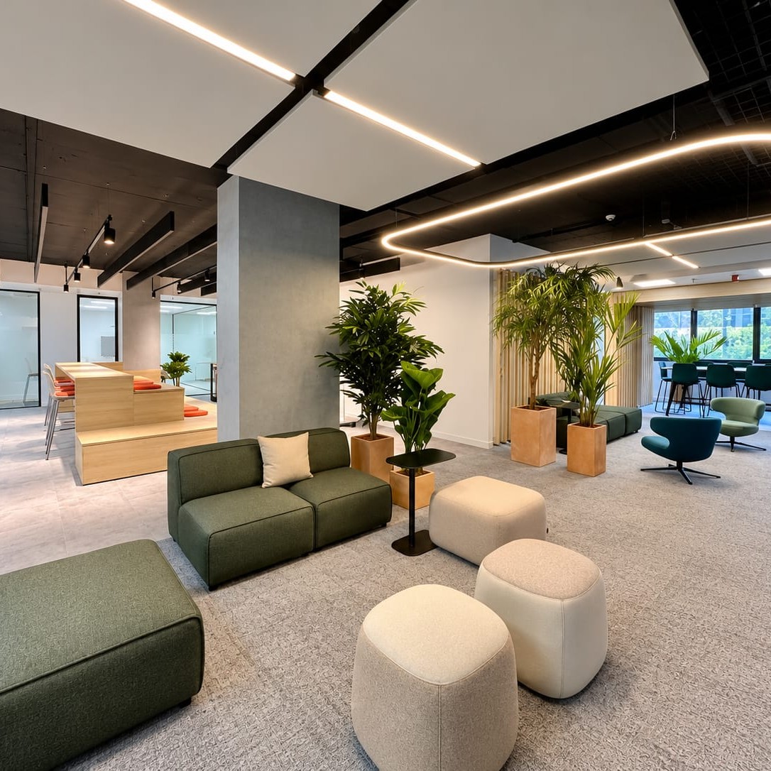 Biophilic Office Lounge Design | Porur
