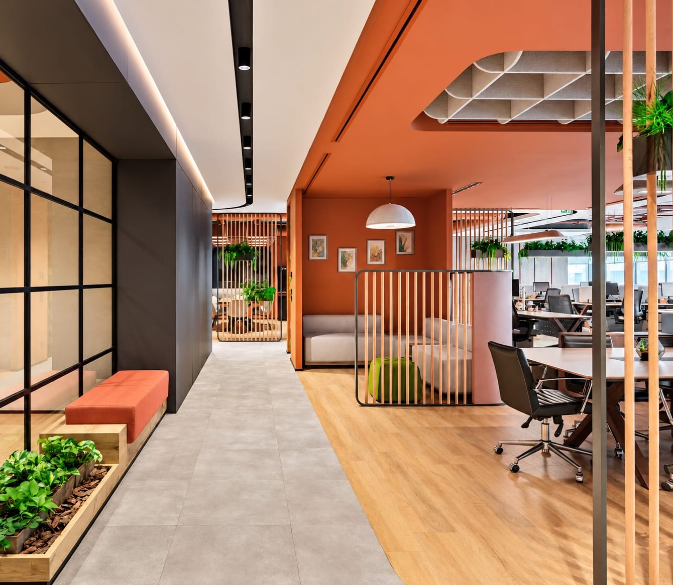 Warm Contemporary Office Interior Design | Anna Nagar