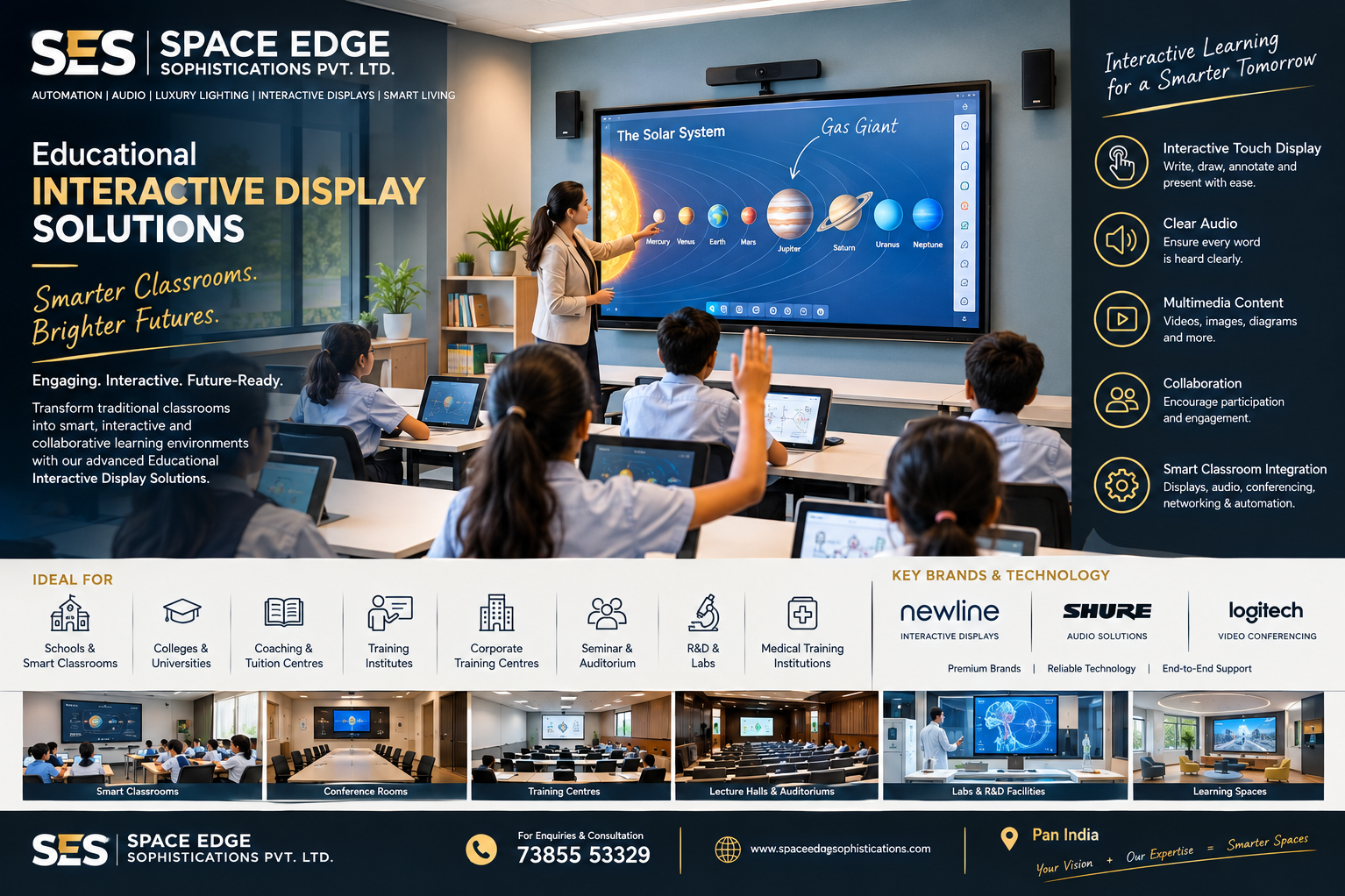 # Educational Interactive Display Solutions Across India | Space Edge Sophistications