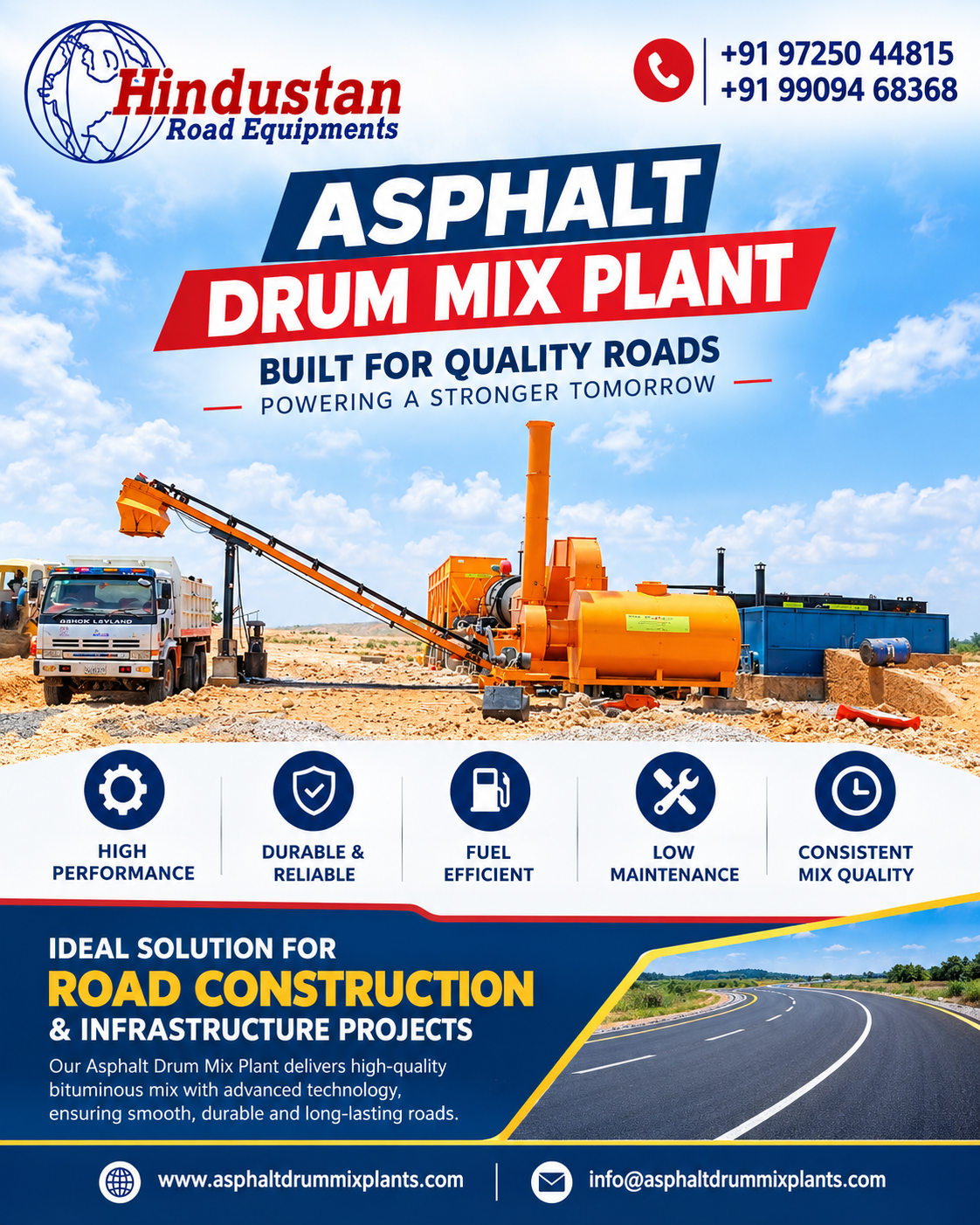 Asphalt Drum Mix Plant Manufacturer in India