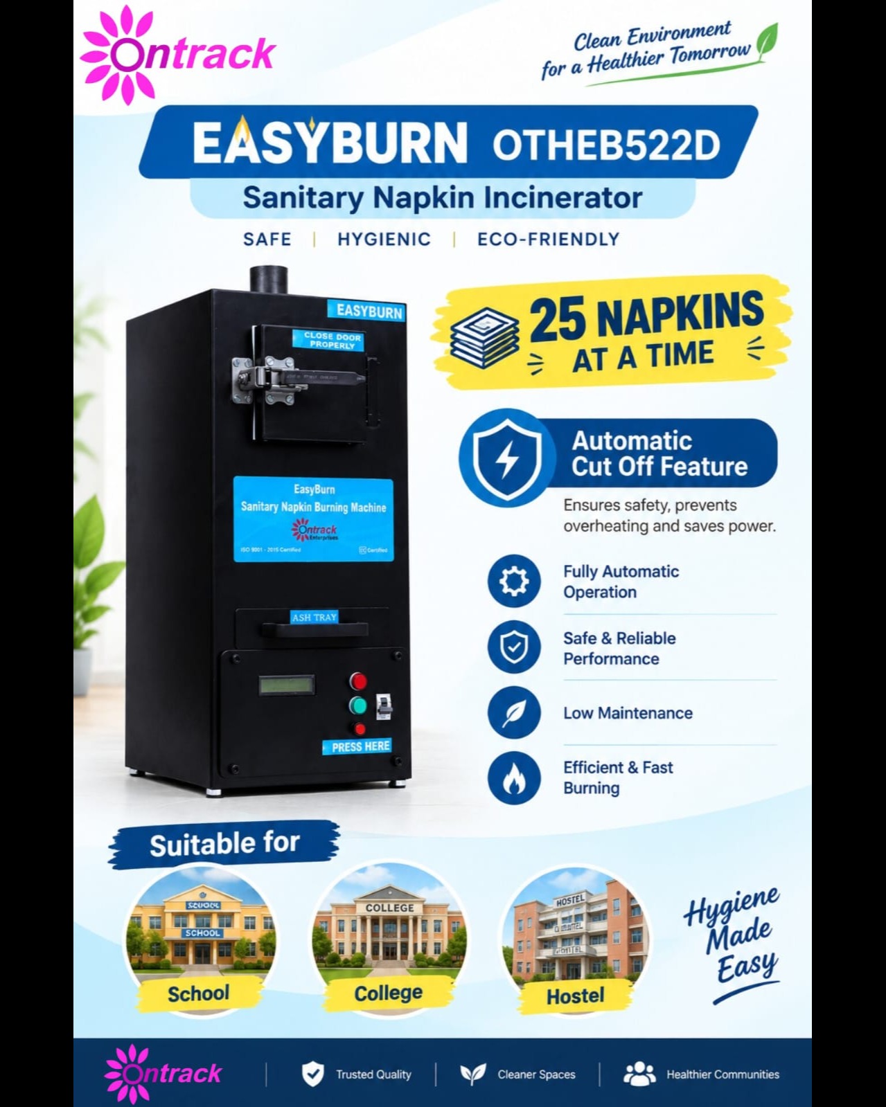 Automatic Napkin Destroyer in Coimbatore