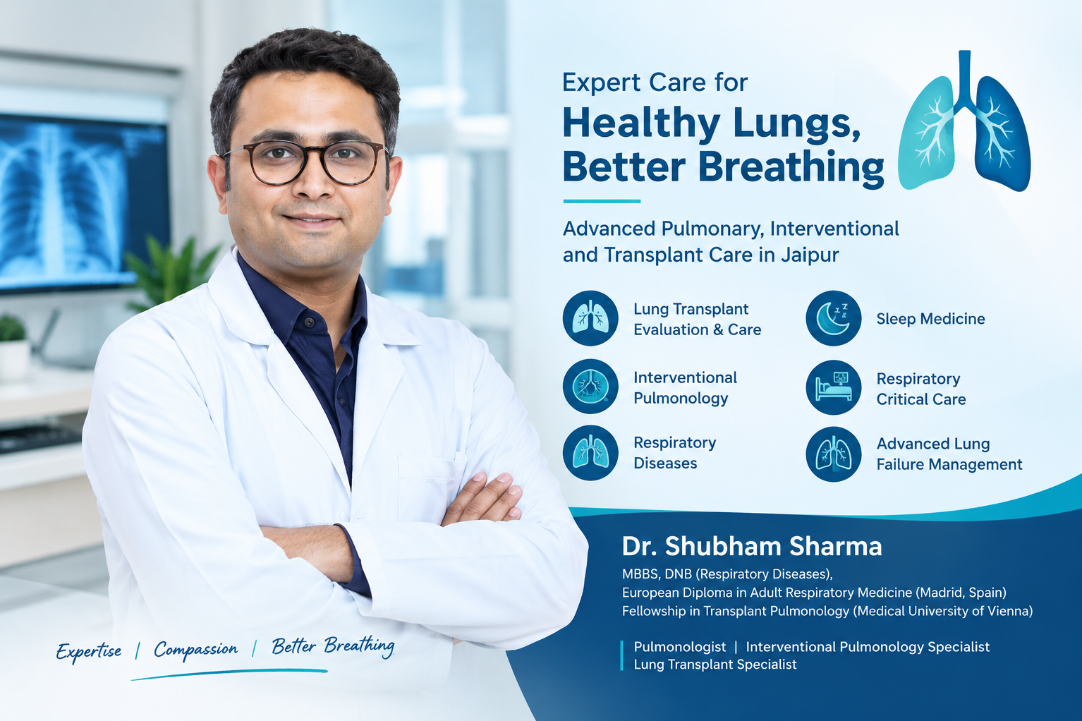 Lung Transplant & Interventional Pulmonology Specialist in Jaipur – Dr. Shubham Sharma