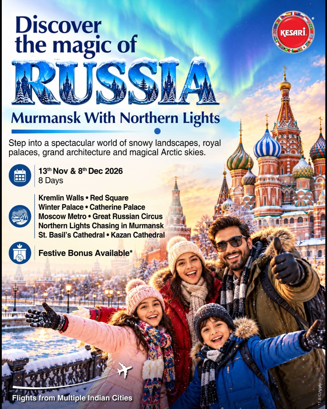 Russia & Murmansk With Northern Lights