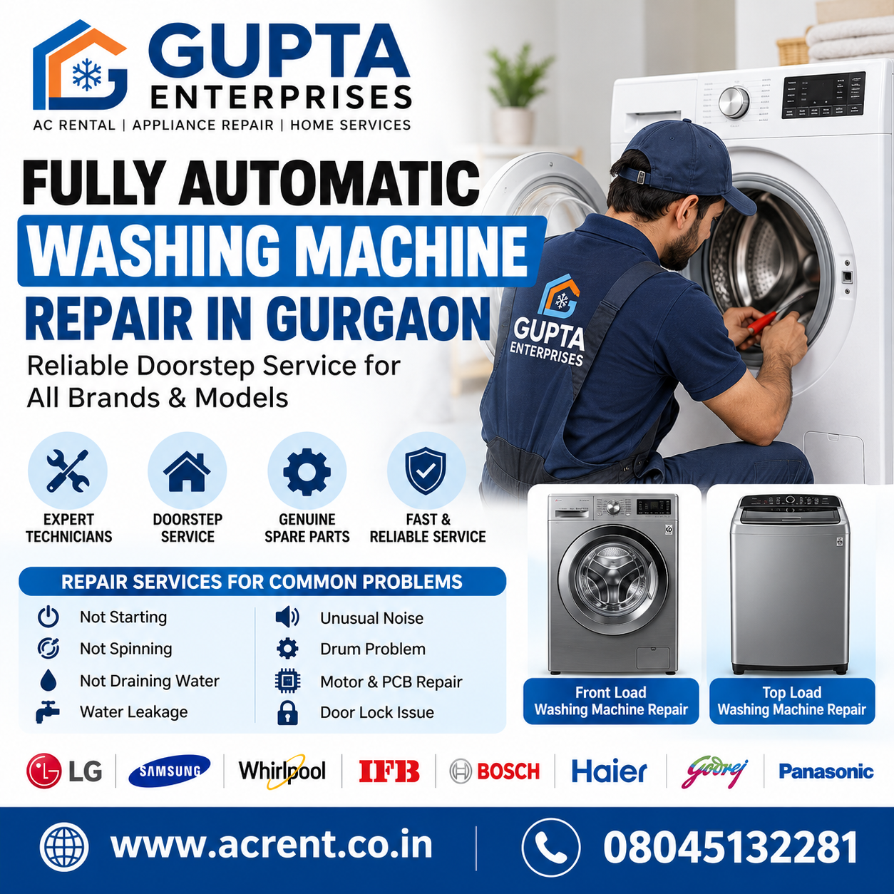 Fully Automatic Washing Machine Repair Gurgaon | Gupta Enterprises