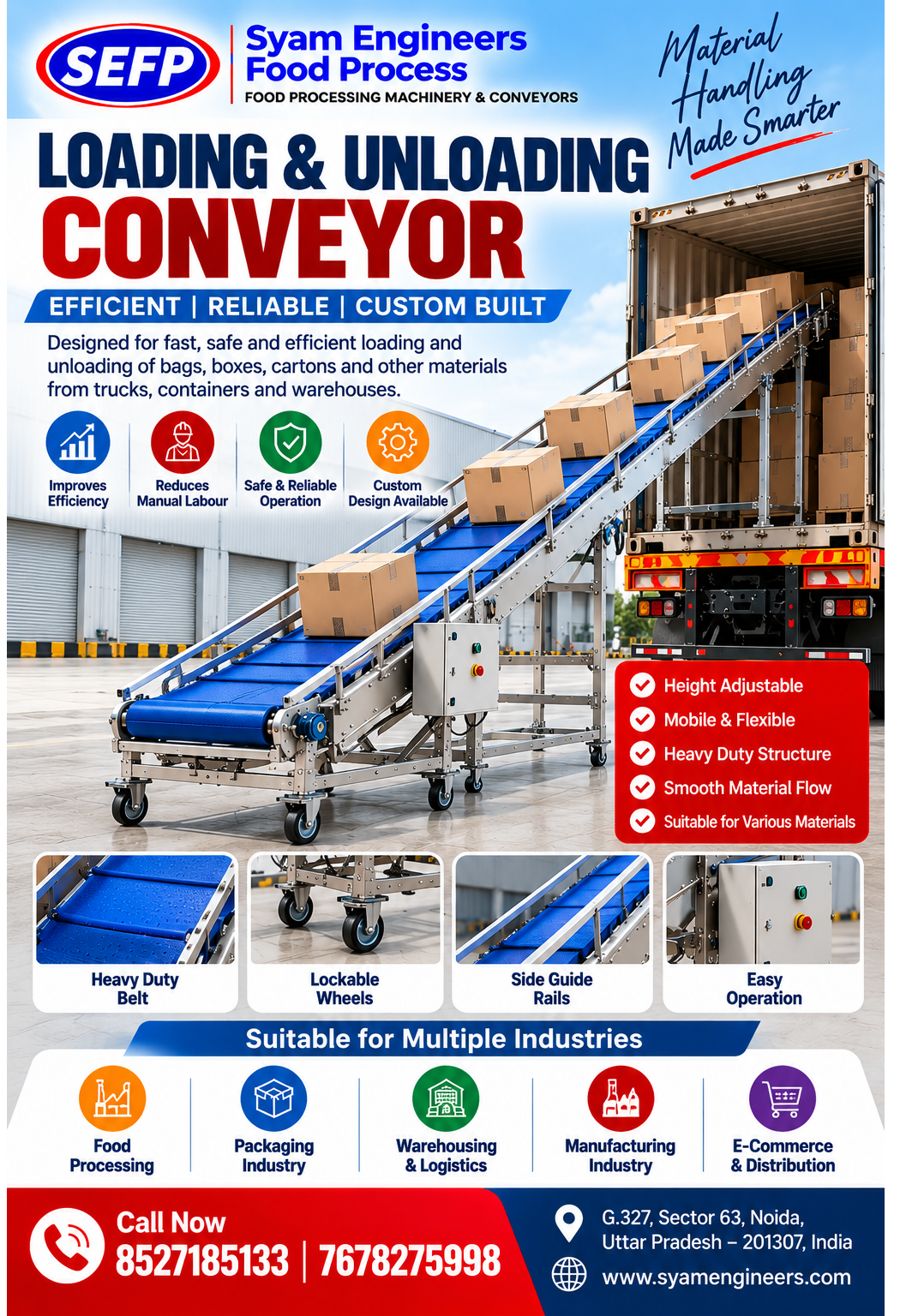 Material handling conveyor system manufacturer in Noida