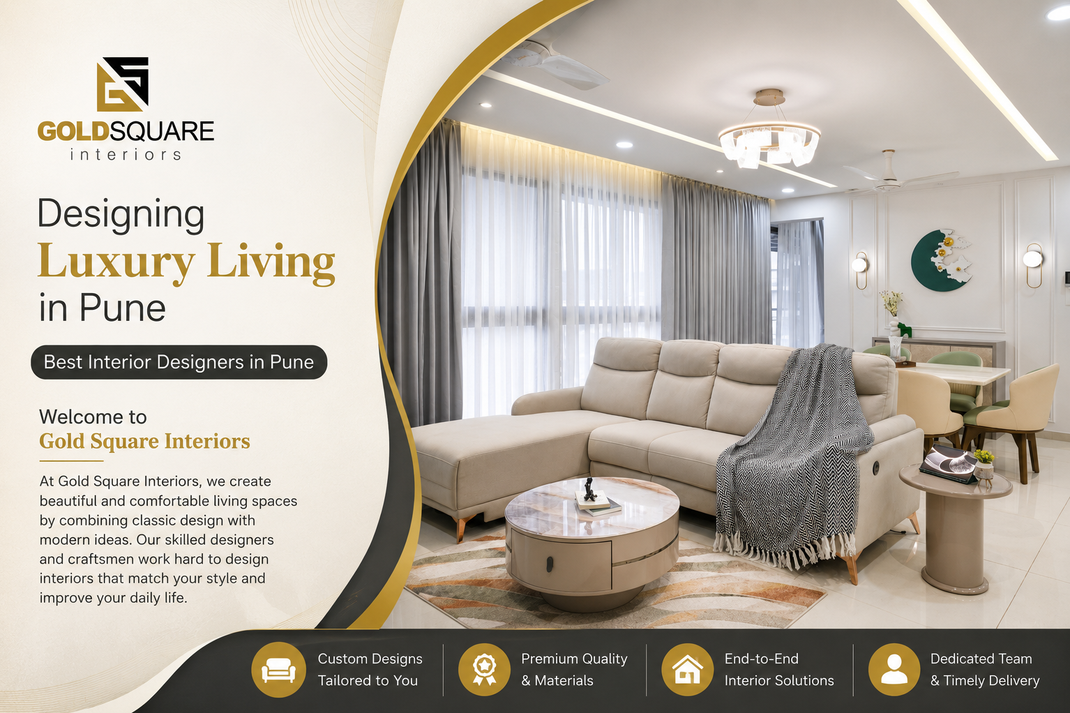 Residential Interior Designers in Pune – Gold Square Interiors