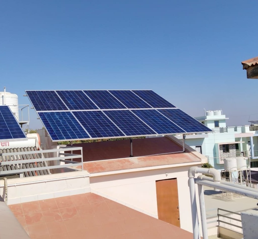 Solar Panel Installation Near Ananddham Society, Nava Vadaj, Ahmedabad