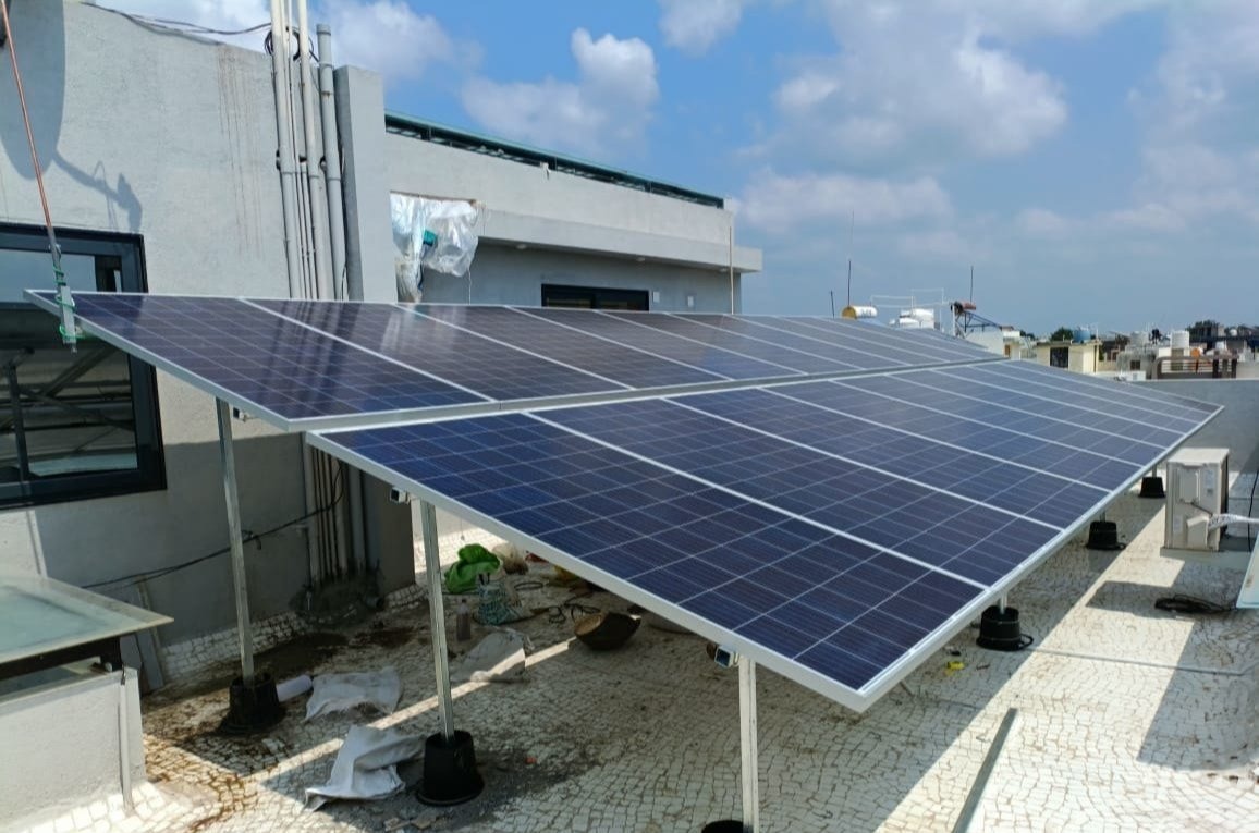 Solar Panel Installation Near Sonal Cinema, Vejalpur, Ahmedabad