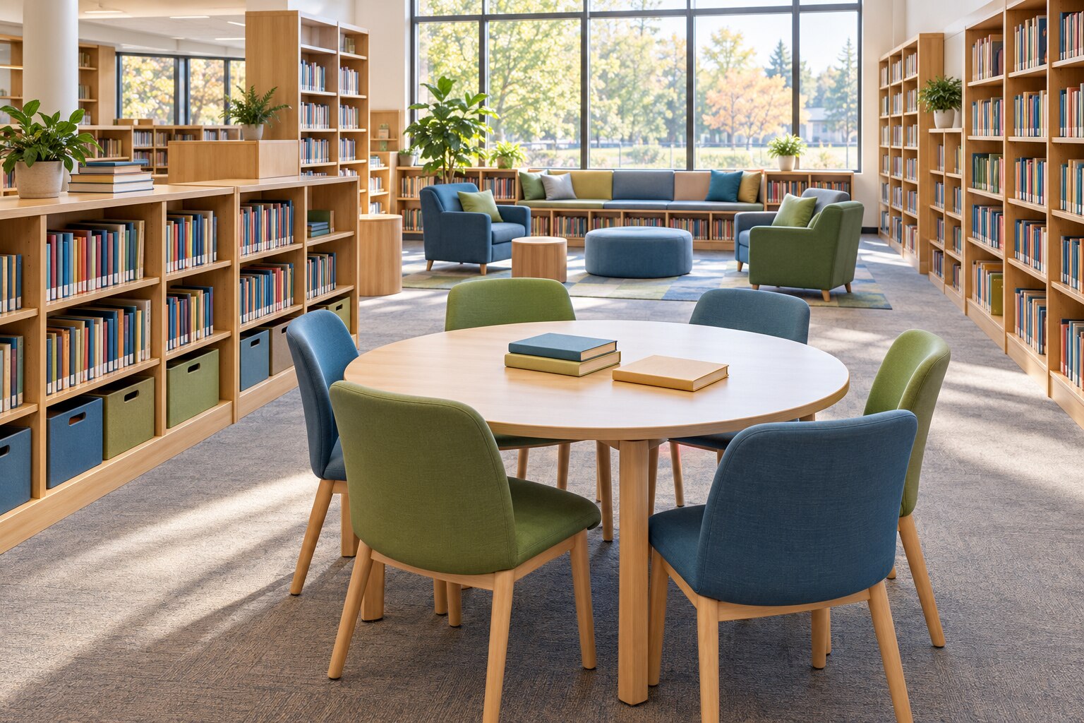 School Library Furniture Ideas for Reading, Storage, and Group Learning