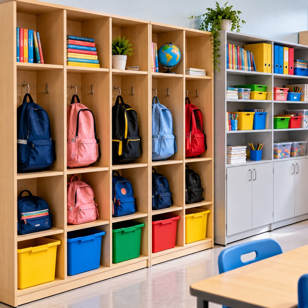 School Storage Furniture Ideas for Books, Bags, and Teaching Materials
