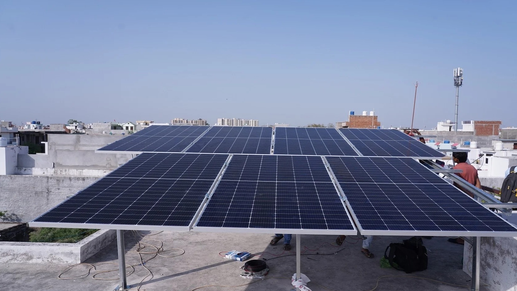 Solar Panel Installation Near Chhipa Society, Juhapura, Ahmedabad