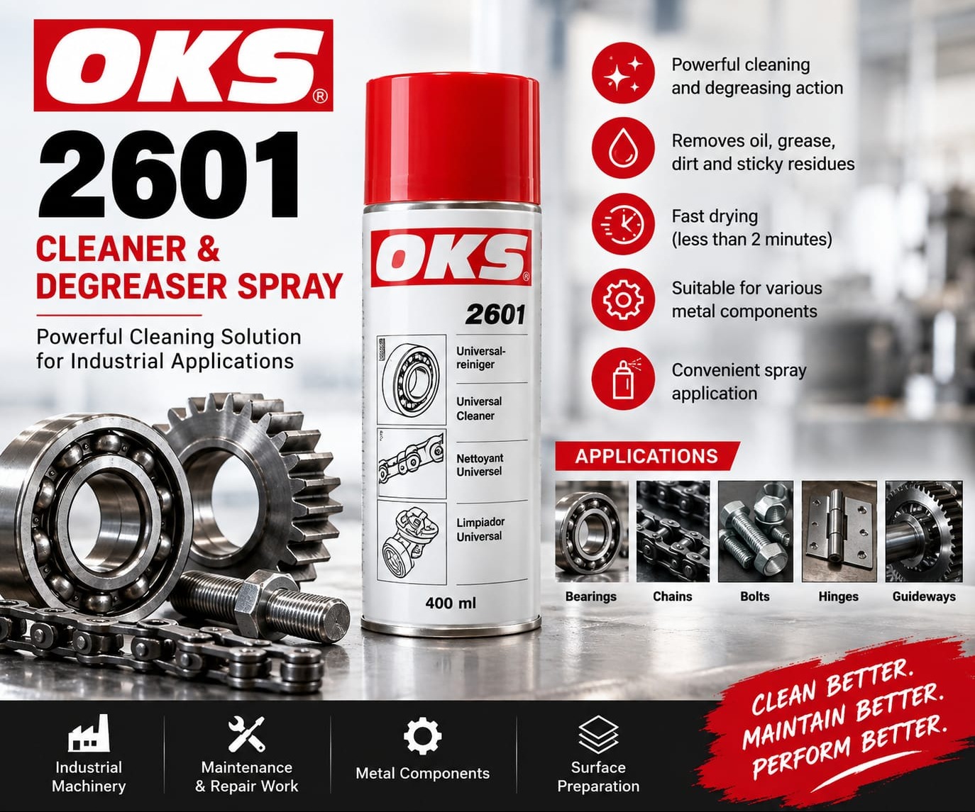 OKS 2601- CLEANER & DEGREASER SPRAY - POWER FUL INDUSTRIAL CLEANING SOLUTION