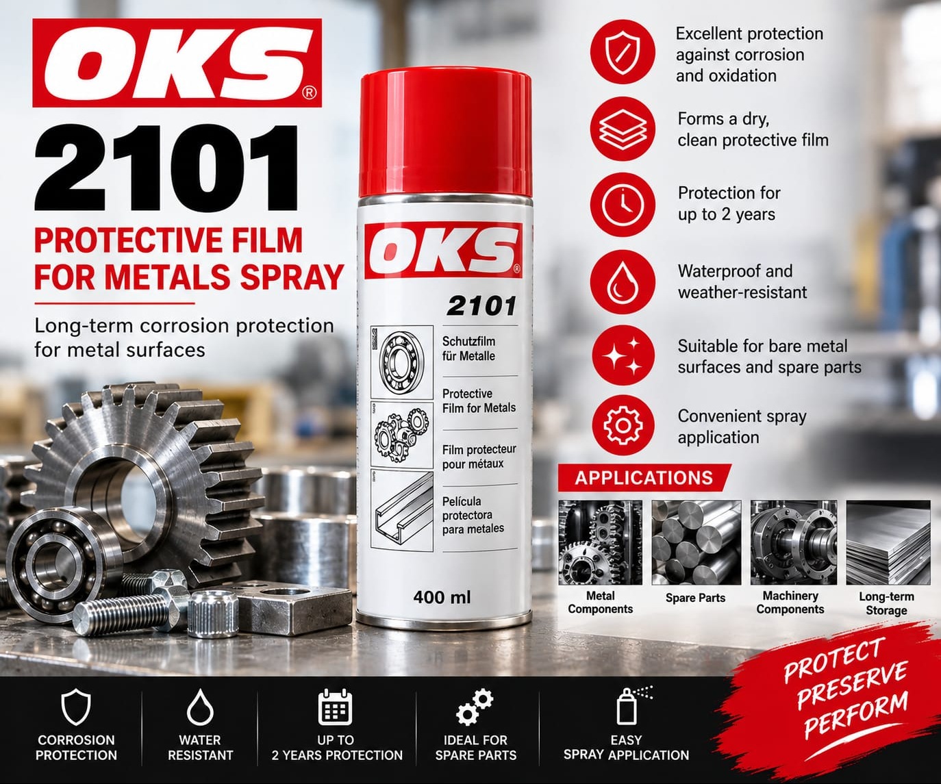 OKS 2101 PROTECTIVE FILM FOR METALS ANTI- CORROSION SPARY