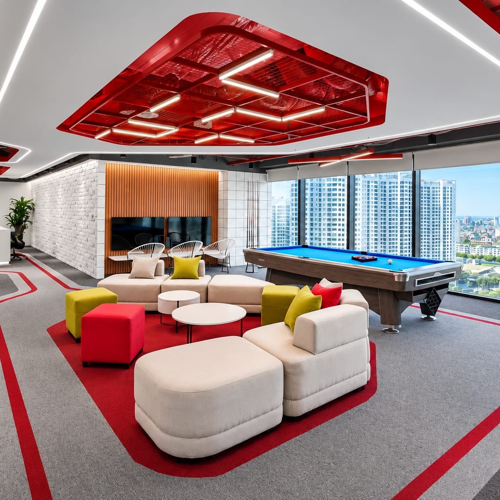 Corporate Breakout Lounge Design | Anna Nagar