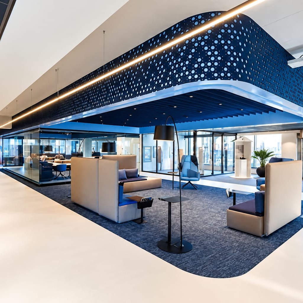 Blue Collaborative Office Design | Adyar
