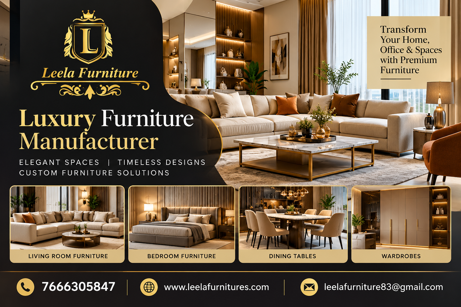 Luxury Furniture Manufacturer in Leela Furniture Nagpur