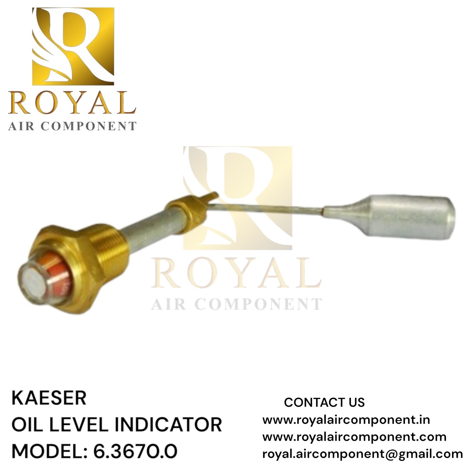 KAESER OIL LEVEL INDICATOR P/N. 6.3670.0 / 6.3670.1 / 636701K