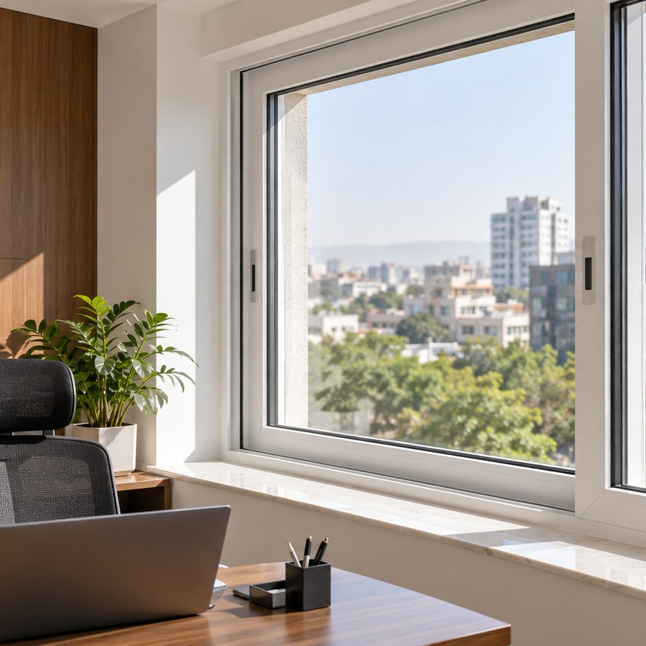 Dustproof UPVC Sliding Windows for Pune Business Premises