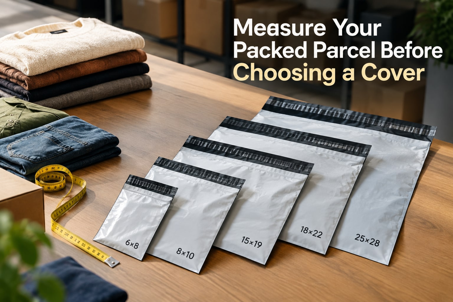 Courier covers for clothing in Bangalore: which size fits parcels?