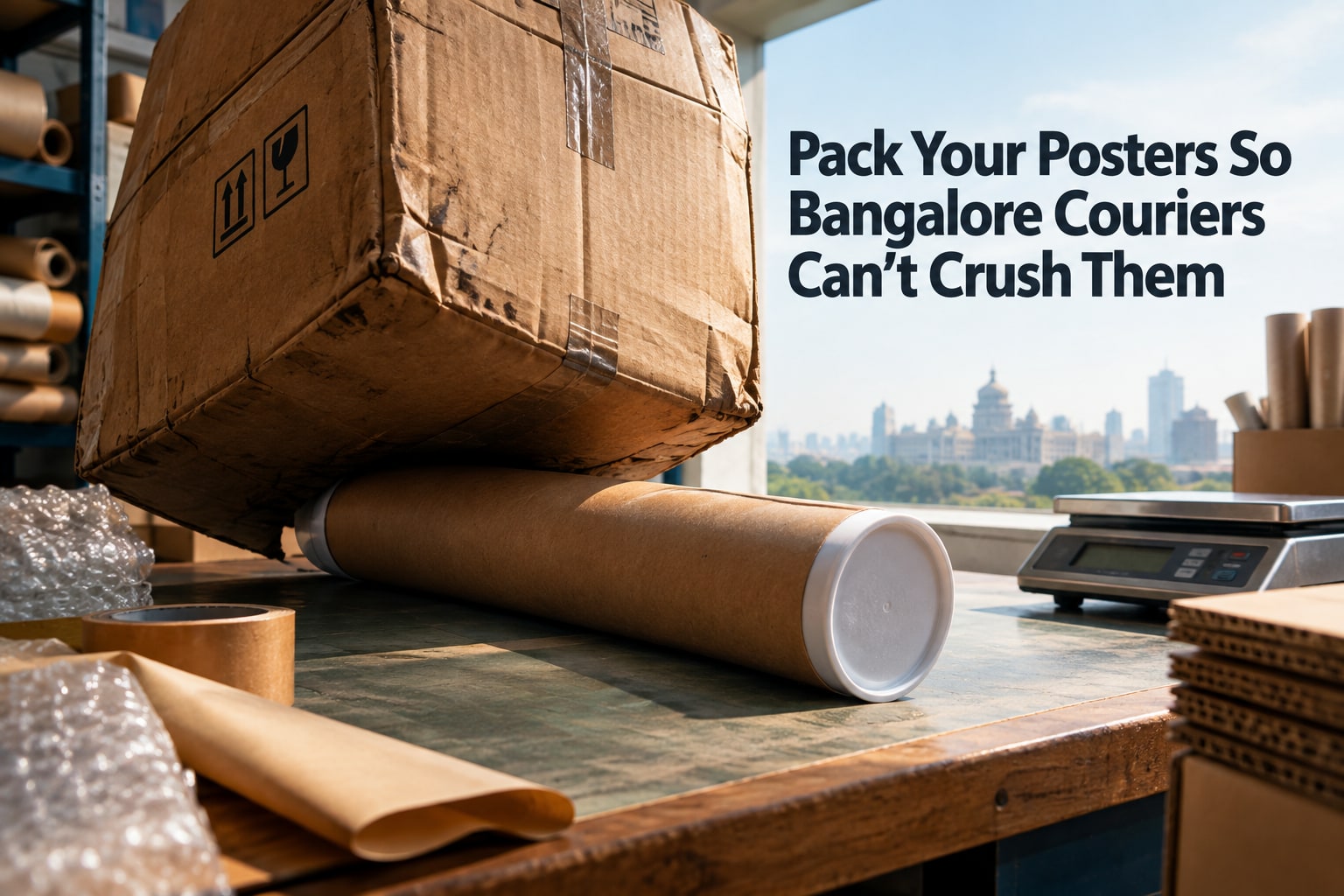How to pack posters in tubes in Bangalore without damage