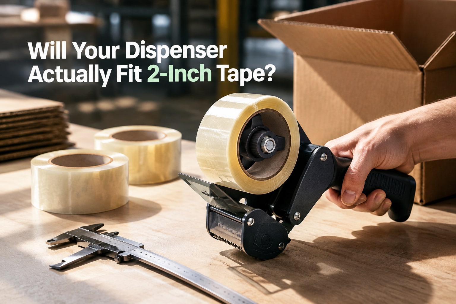 Tape dispenser for packing boxes in Bangalore: what fits 2-inch tape?