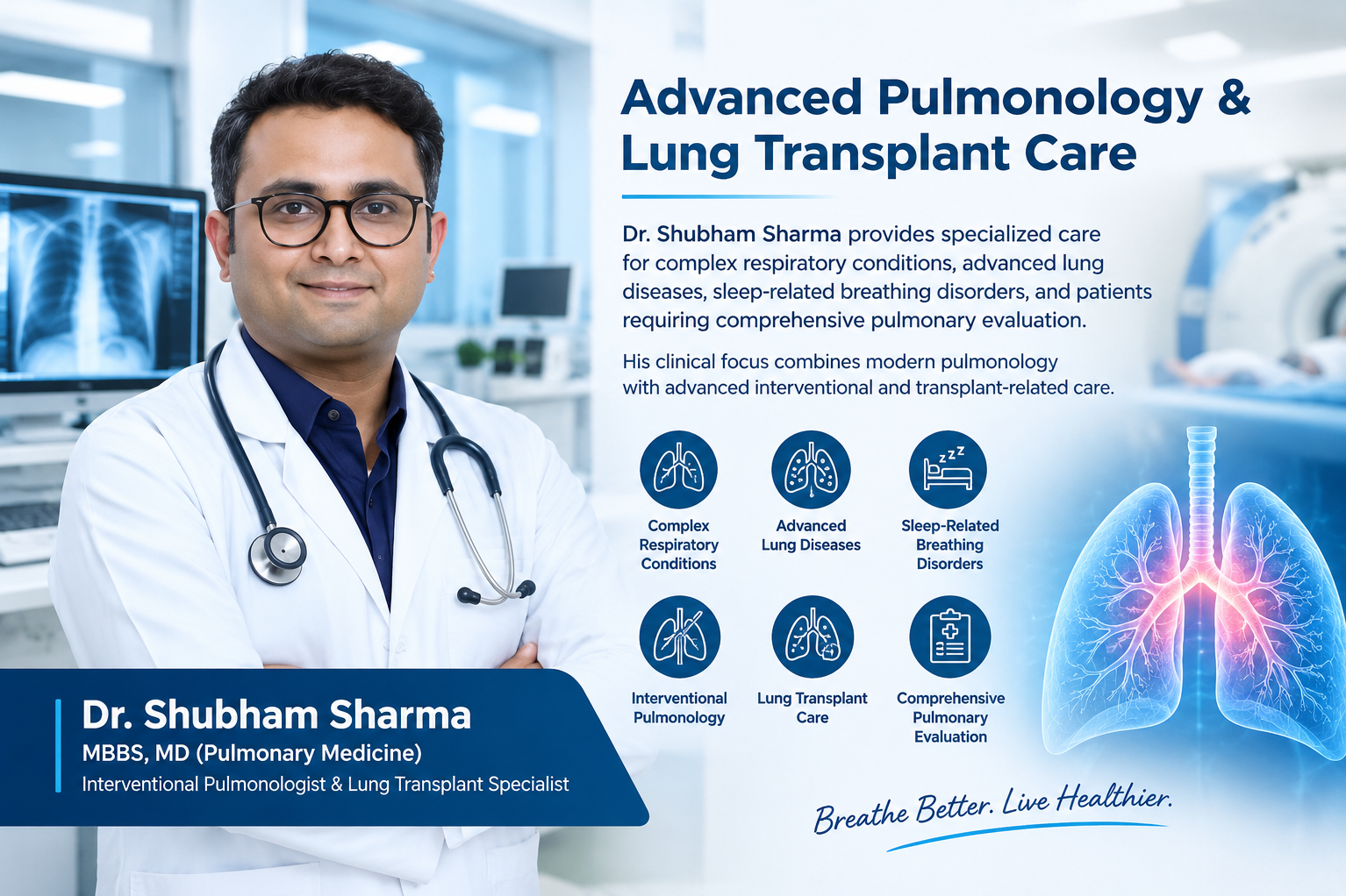 Advanced Pulmonology & Lung Transplant Care in Jaipur – Dr. Shubham Sharma