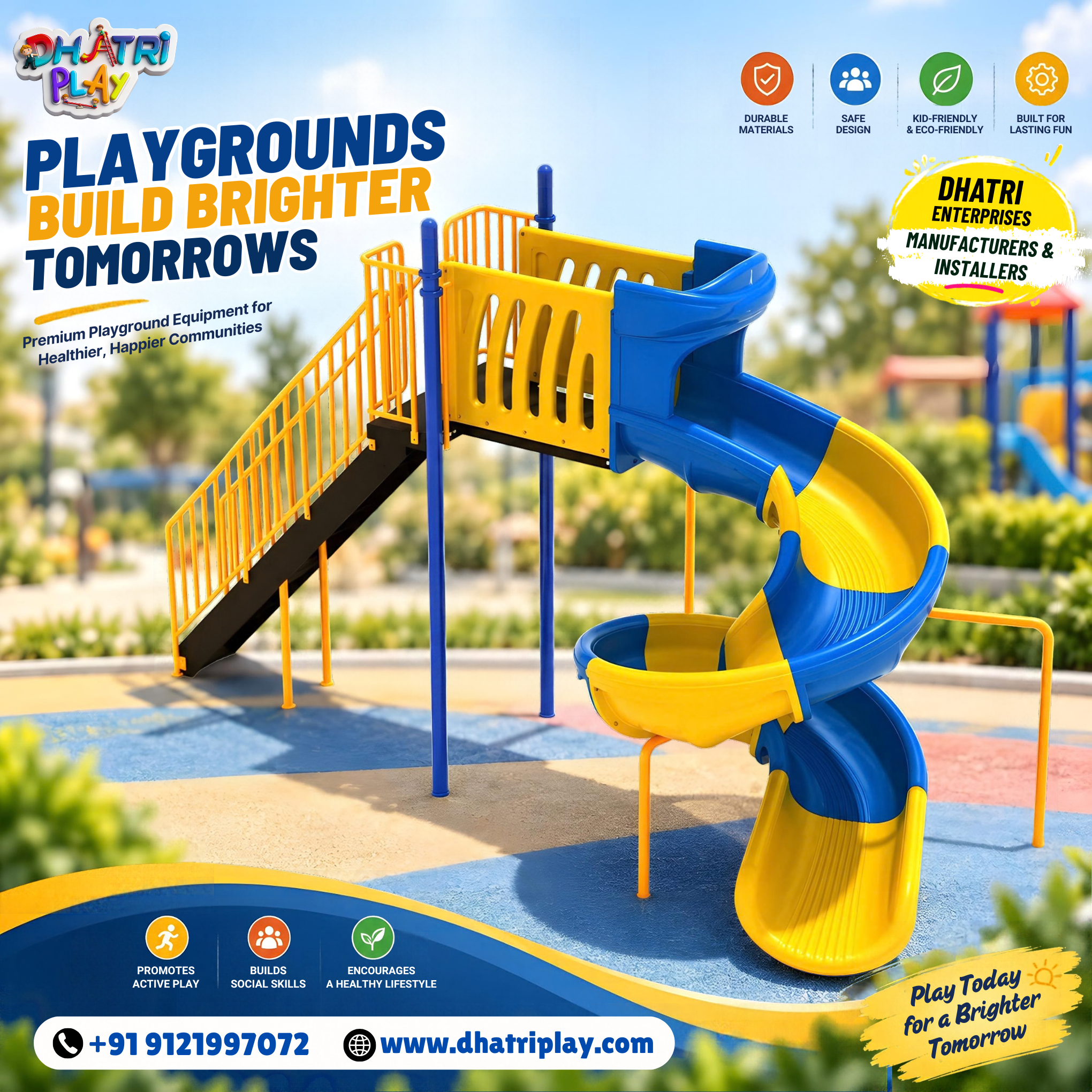 Premium Playground Equipment | Dhatri Play | Manufacturers & Installers
Give children a space where...