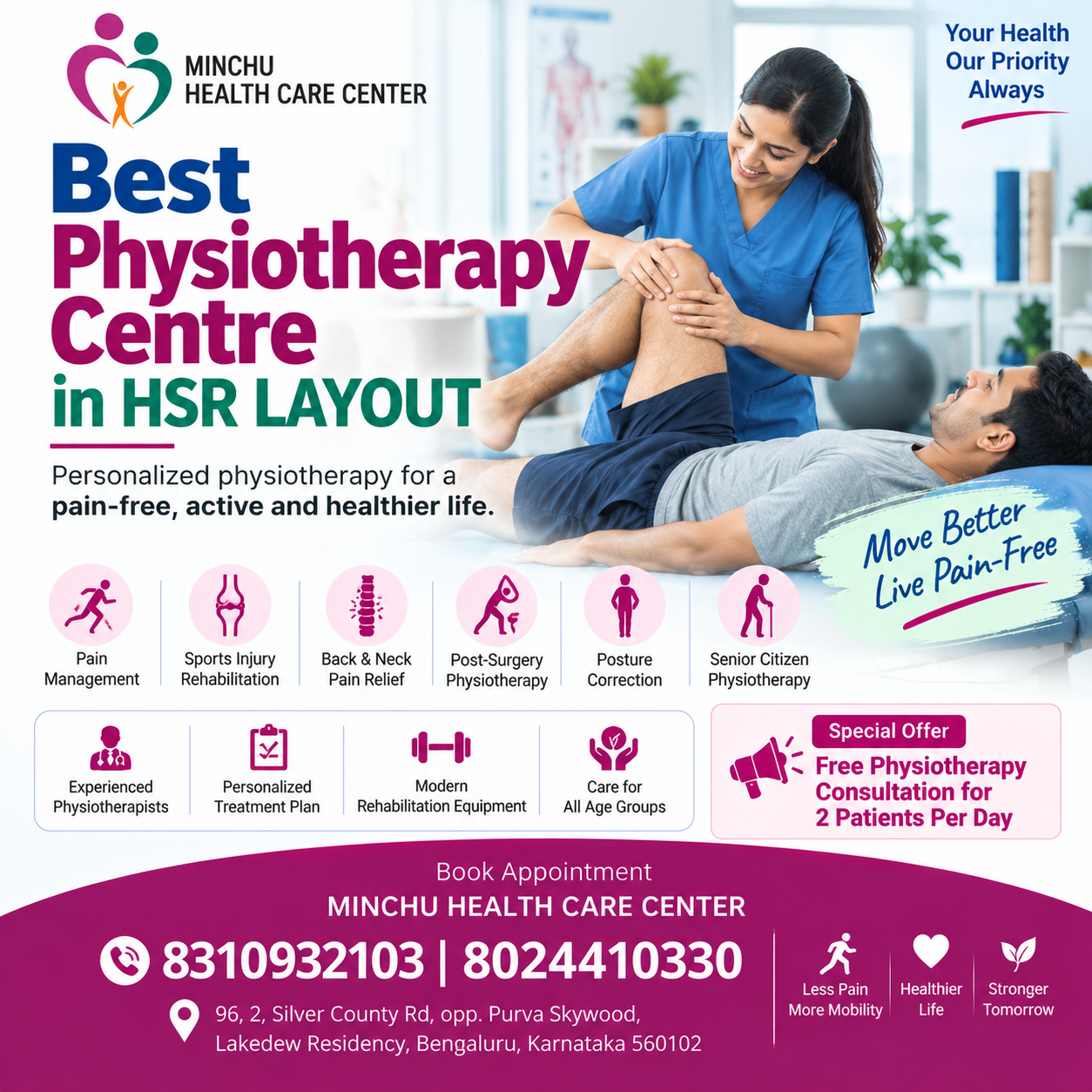 Best Physiotherapy Center in HSR LAYOUT
