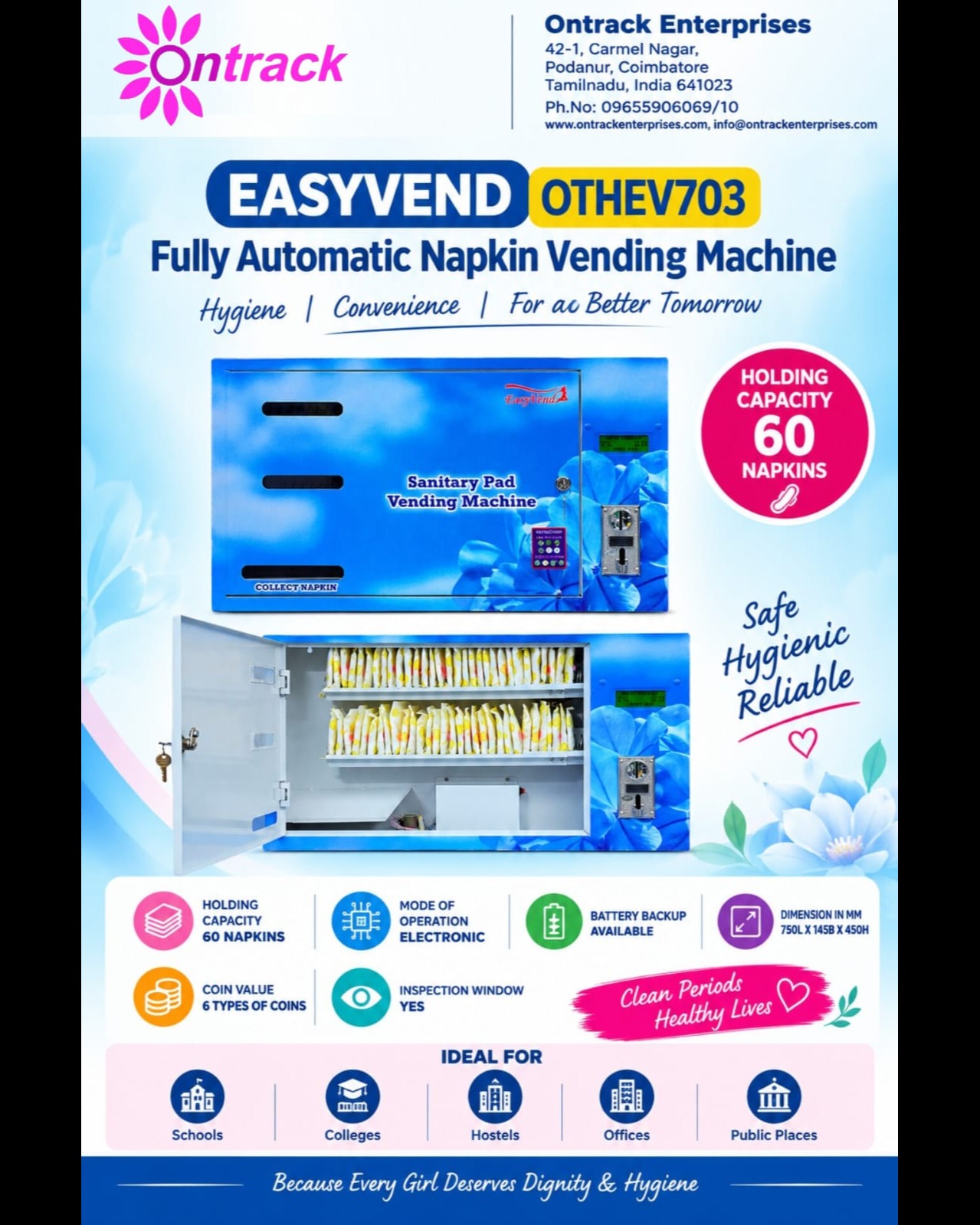 Fully Automatic Napkin Dispenser in Tiruppur