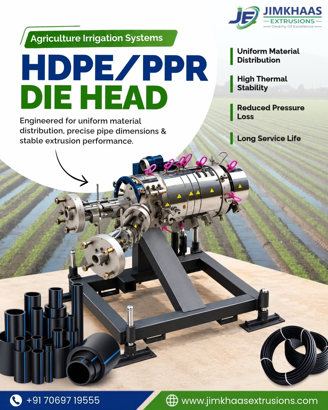 HDPE Die Head for Precise and Consistent Pipe Extrusion
