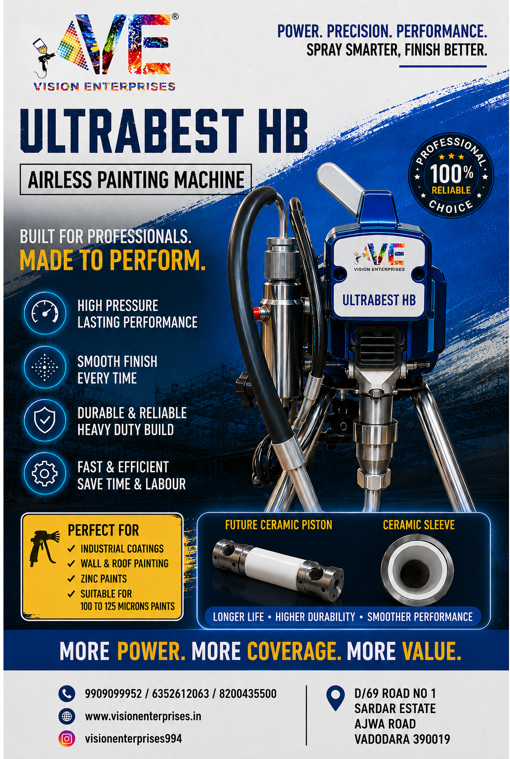 ULTRABEST HB Airless Painting Machine | for Industrial coating, wall painting