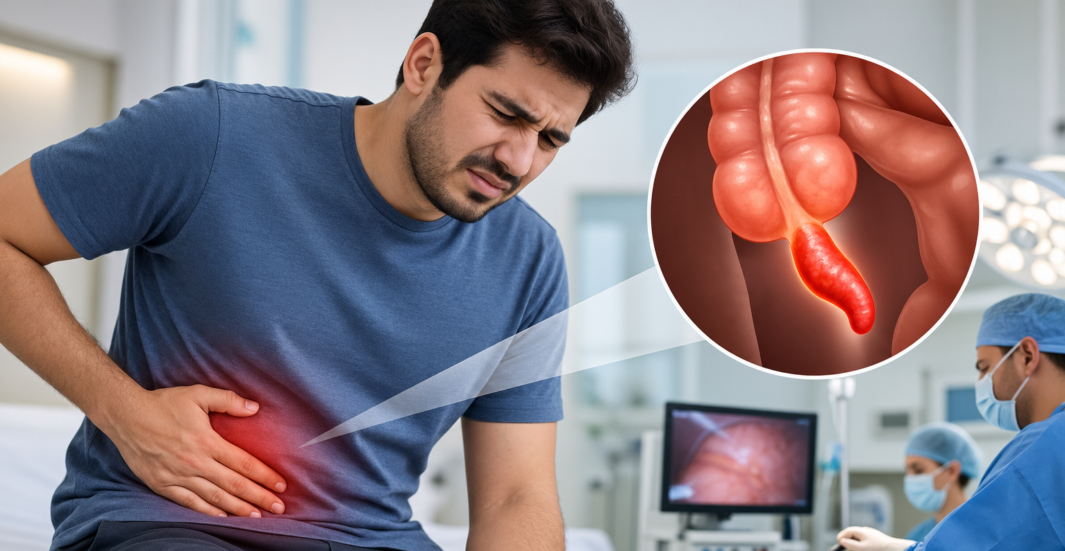 Sudden Right Lower Abdominal Pain May Need an Appendix Evaluation