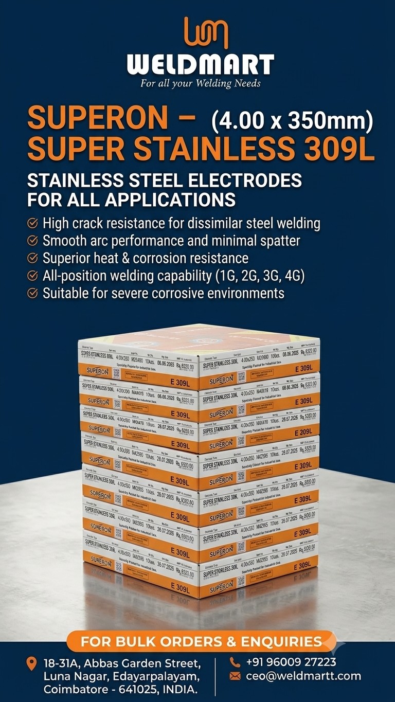 WELDMART PROUDLY SUPPLIES: SUPERON SUPER STAINLESS 309L