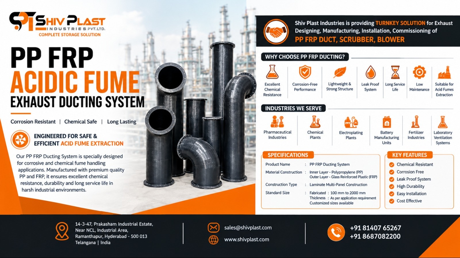 PP FRP DUCTING SYSTEM