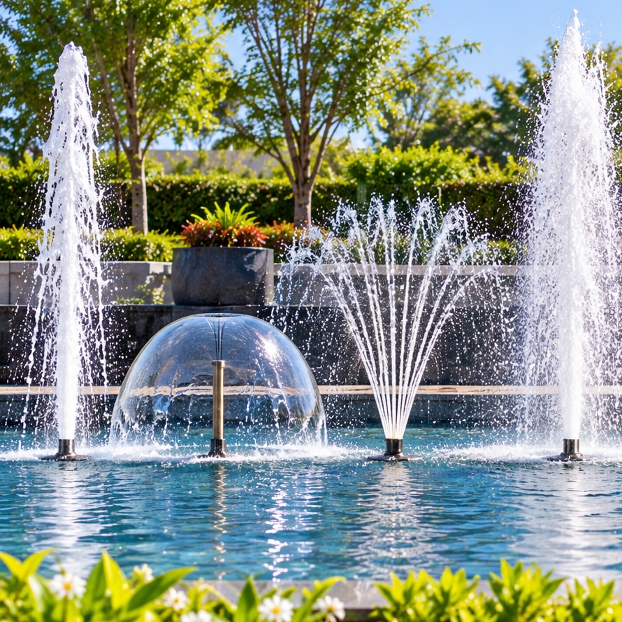 Different Types of Fountain Nozzles and Their Water Effects
