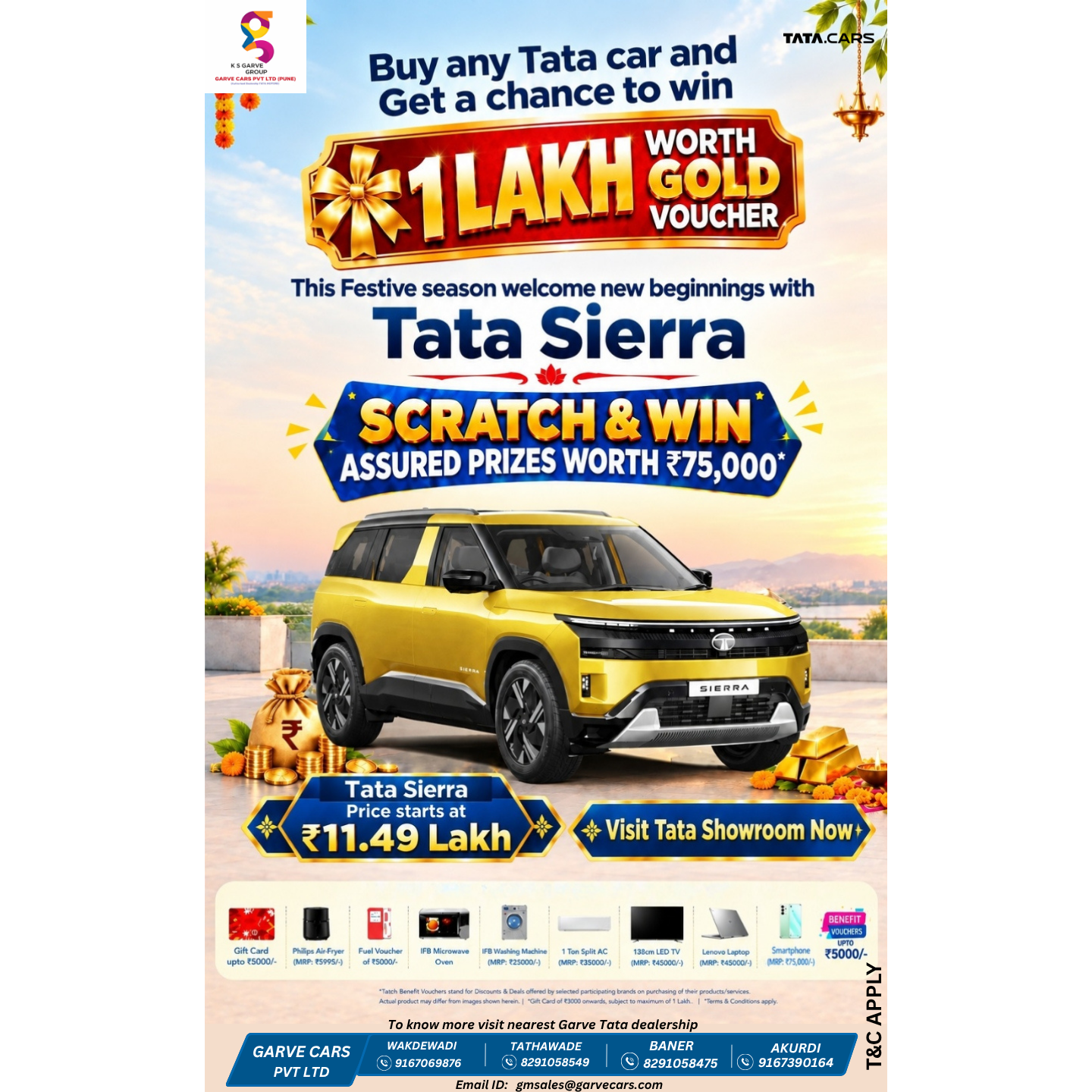 šāØ FESTIVE SEASON SPECIAL FROM GARVE TATA! āØš
This festive season, welcome new beginnings with Tat...