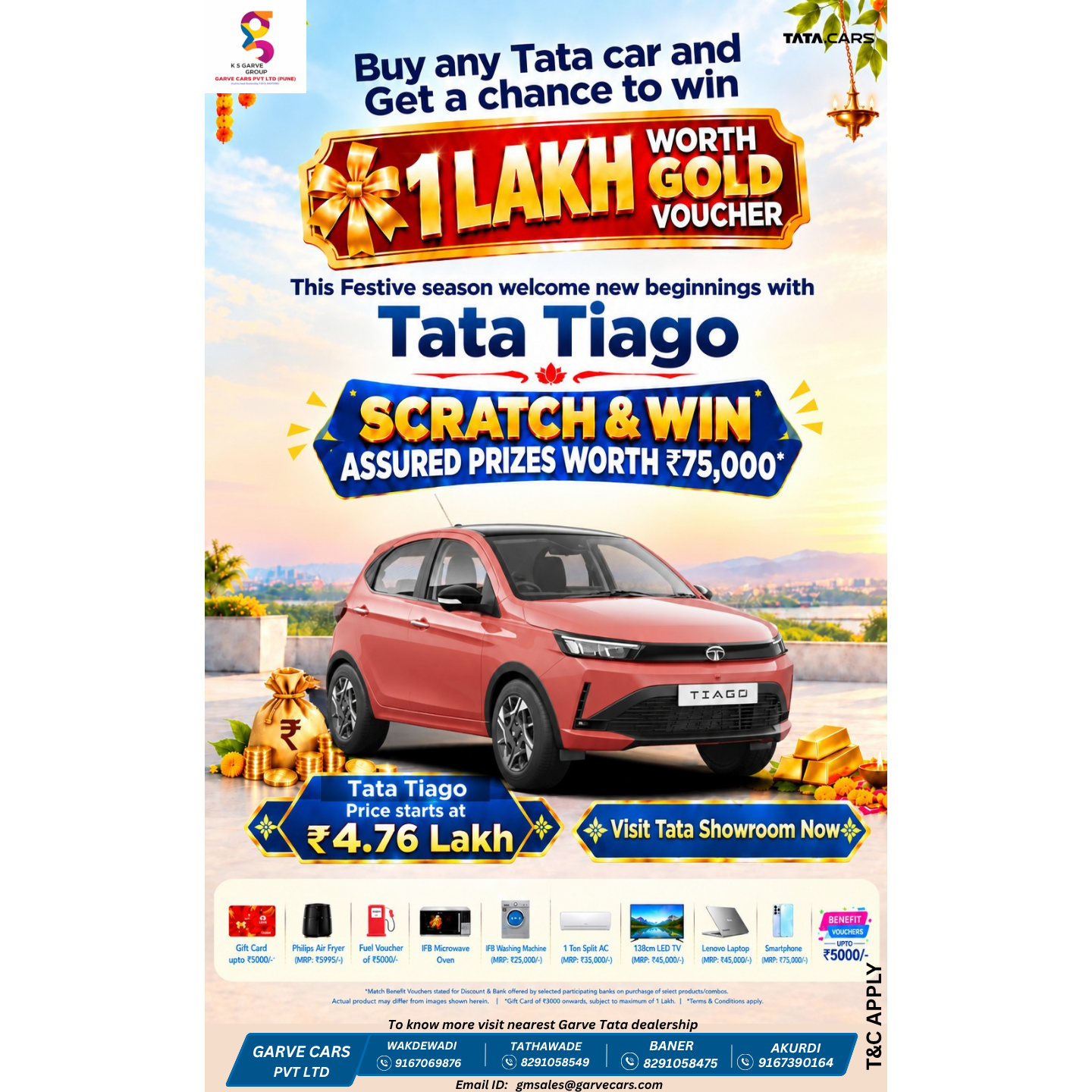 šāØ FESTIVE SEASON SPECIAL FROM GARVE TATA! āØš
This festive season, welcome new beginnings with Tat...